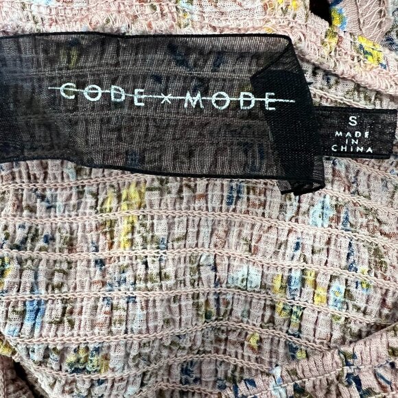 CODE X MODE Sleeveless Ruffle Summer Floral Dusty Rose Maxi Dress Size S - Picture 7 of 8